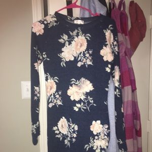 long sleeve floral dress